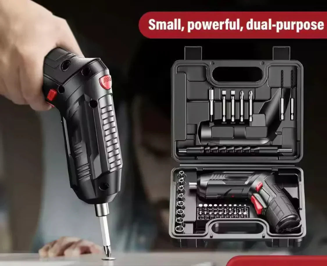 Metal Electric Screwdriver with 47 pcs Screwdriver Bit Set