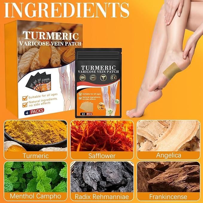 Turmeric Vericose Vein Patch || (Buy 10 Get 10 FREE 🔥🔥)