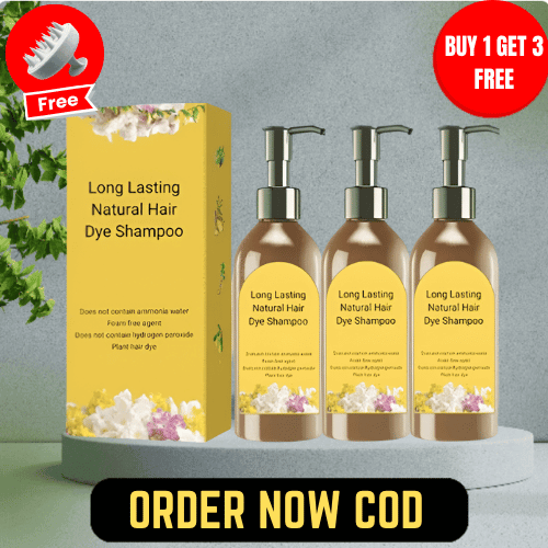 Japanese Long Lasting Natural Hair Dye Shampoo (Buy 1 Get 3 Free)