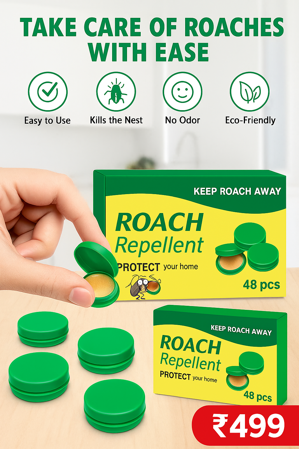 Natural Cockroach Killer for Kitchens, Bathrooms, and Cabinets