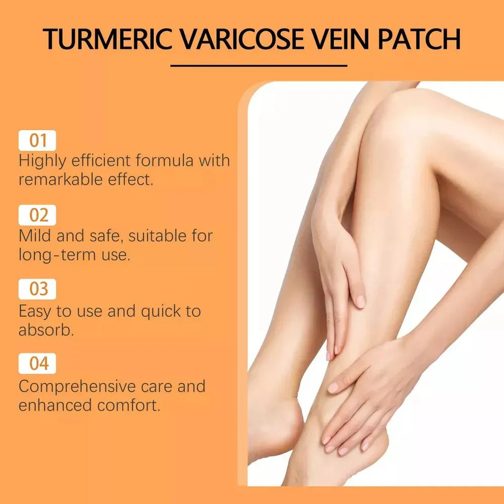 Turmeric Vein Patches for Varicose Relief (Buy 10 Get 10 Free🔥🔥)