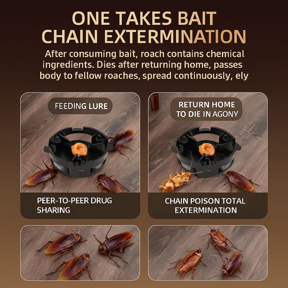 🌿100% Plant Based Japan Combat Roach Killing Bait station 12 Pcs