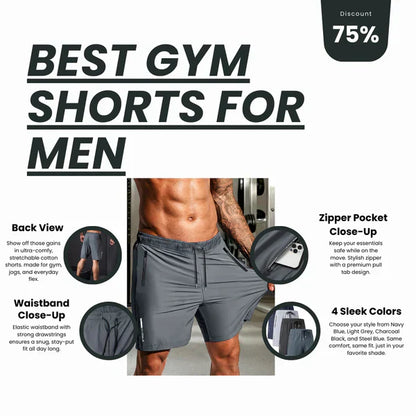 Pack of 4 Men's Stretchable Cotton Shorts for summers ☀️(₹299*/piece)