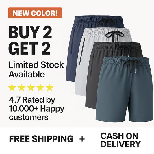 Pack of 4 Men's Stretchable Cotton Shorts for summers ☀️(₹299*/piece)